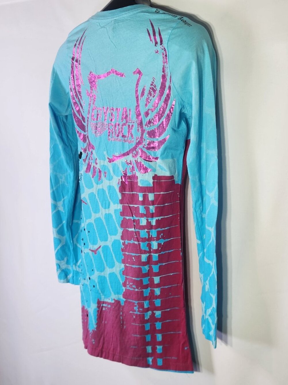 Crystal Rock by Christian Audigier Limited Edition #21/1000 Rocker Girl Tee - M - Picture 12 of 16